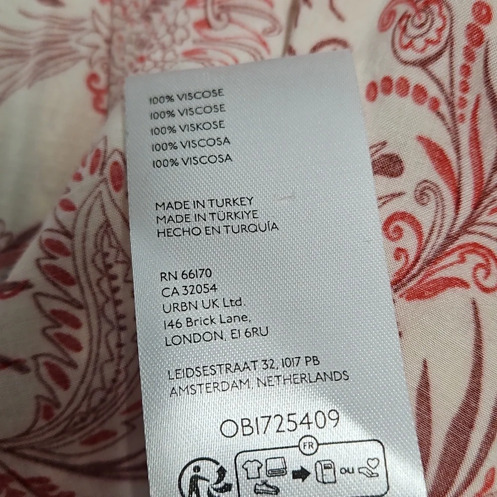 NWOT Anthropologie Tir-front Peasant Red and Cream Blouse - Picture 8 of 9